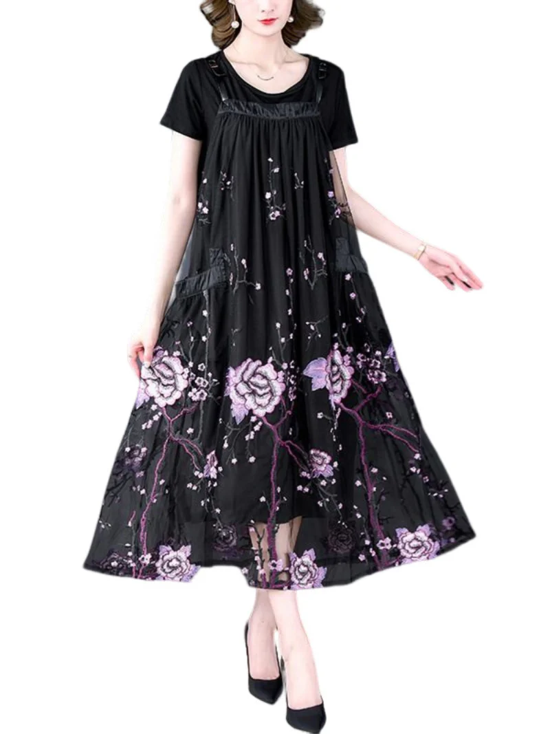 Fashional Printed Floral Party Wear Maxi Salopette Dress - Image 2