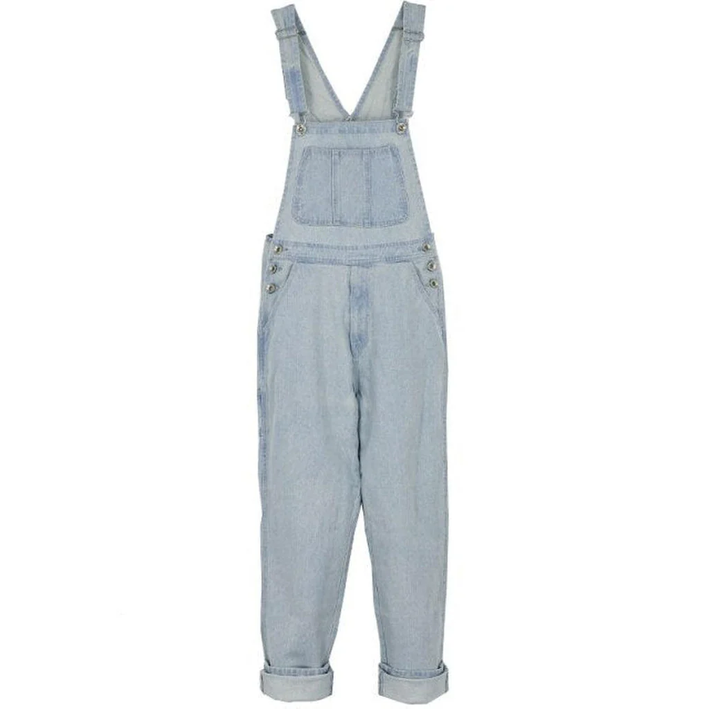 Women's light blue denim overall - Image 5