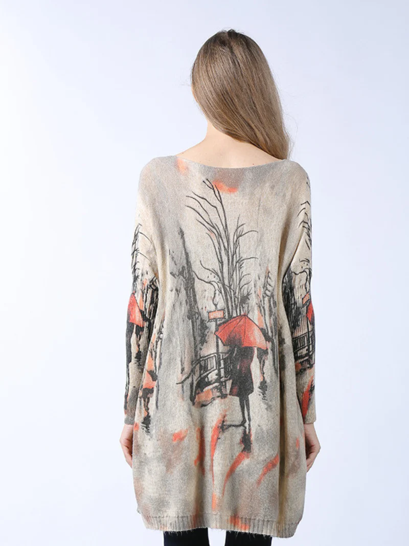 mid-length loose bottoming shirt sweater top - Image 4