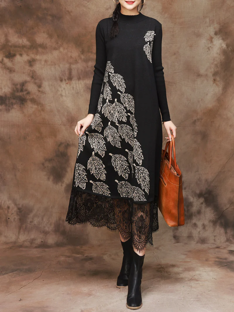 Party Wear Printed Floral A-Line Dress - Image 3