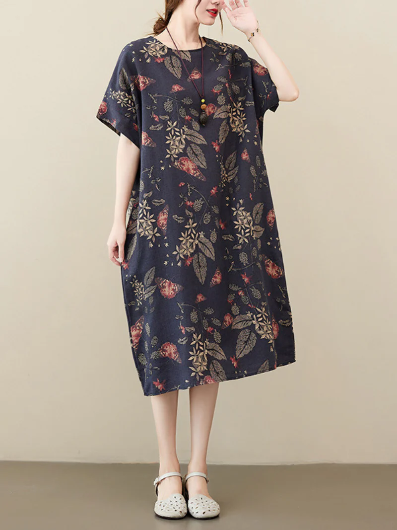 Short Puff Sleeve,Smocked Waist Fit Flare Dress