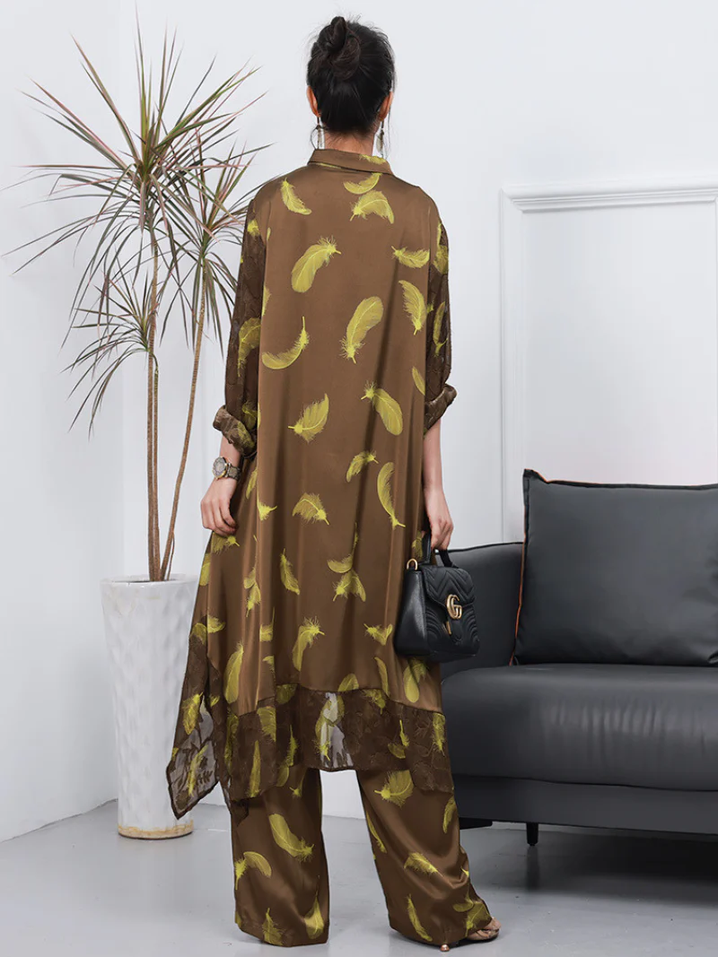 Women Cardigan Wide-leg Pants Co-ords Dress - Image 2