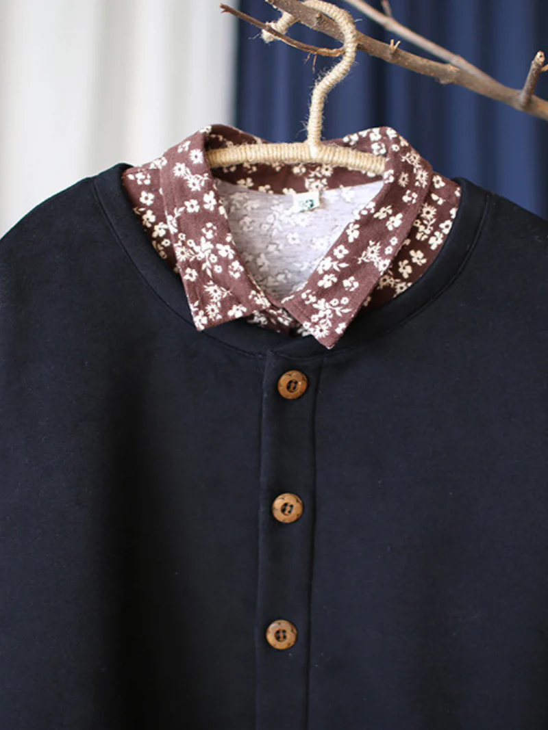 Women Winter Stylish Round Neck Loose Thick Top Coat - Image 11