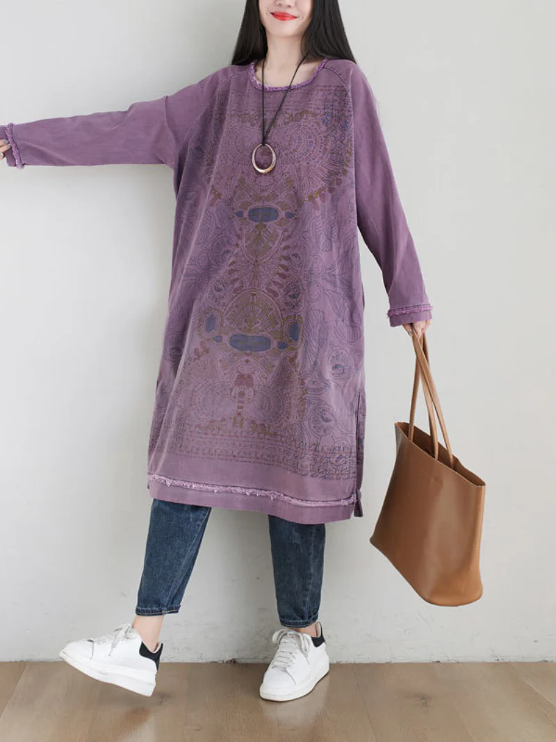 plus size round neck midi dress with side pocket