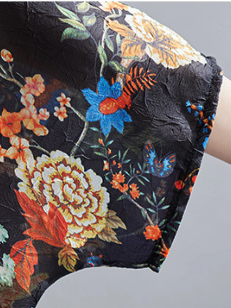 My Heart Big Flower Loose Tops - Image 6