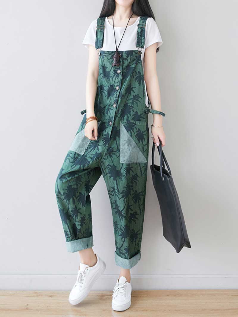 Work Hard Printed Cotton Overall Dungarees - Image 11
