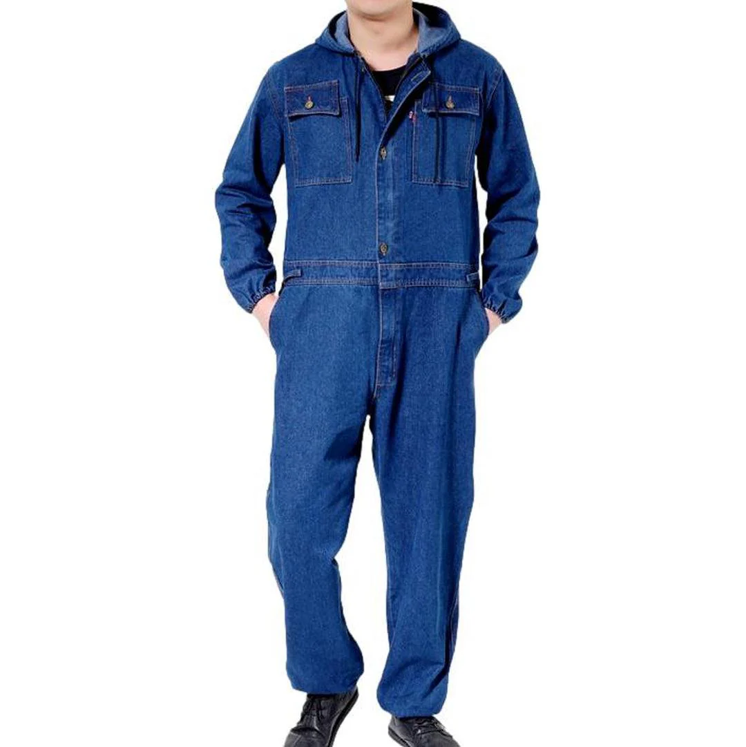 Workwear men's blue jeans overall - Image 2