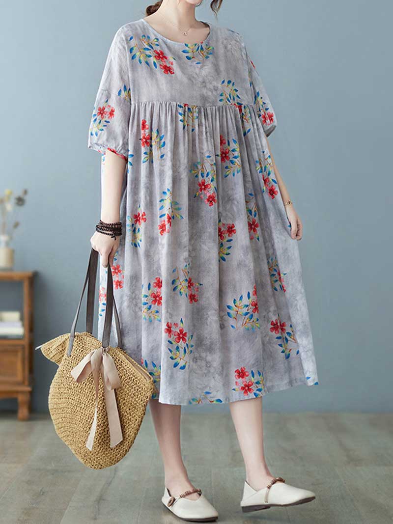 World Around Me Printed Floral Smock Dress - Image 2