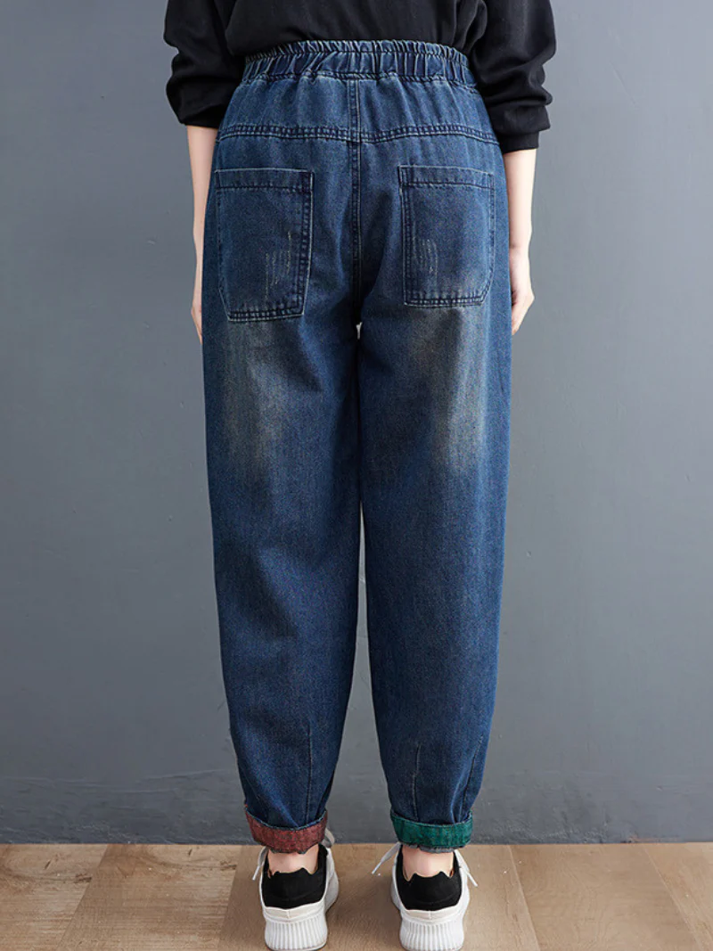 Wrangler Denim Blue High Waist Bottom Pants - Image 3