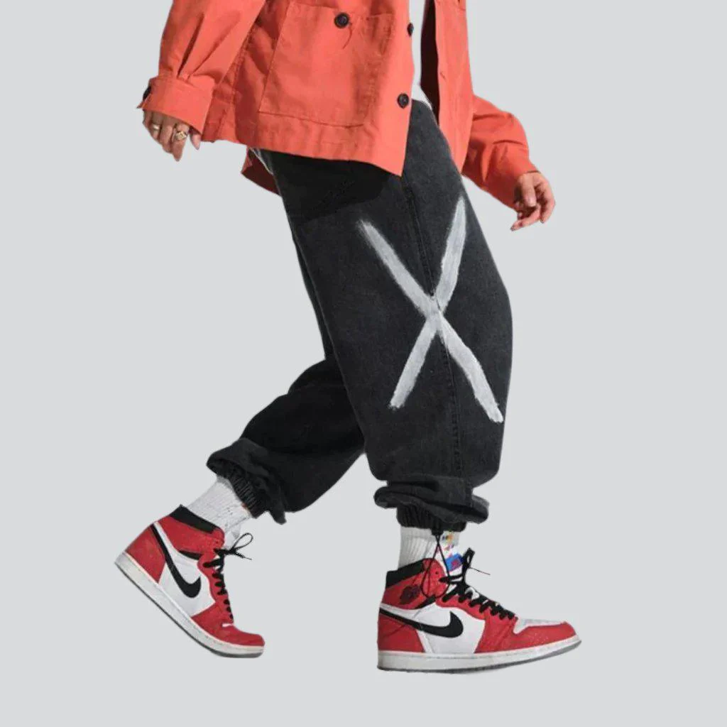 X-side print baggy men's jeans - Image 5