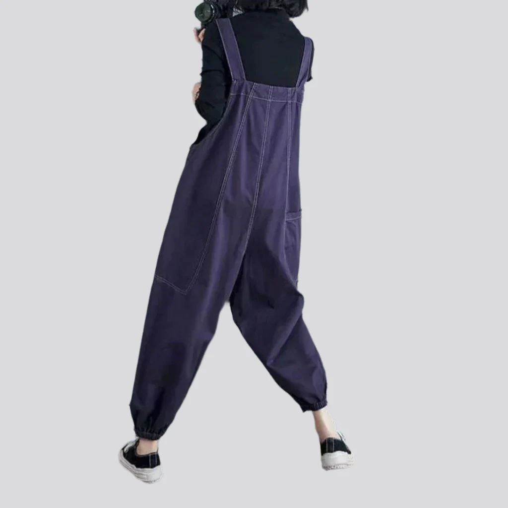 Y2k color denim jumpsuit for women - Image 4