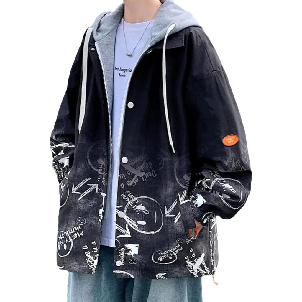 Y2k oversized denim jacket for men - Image 3