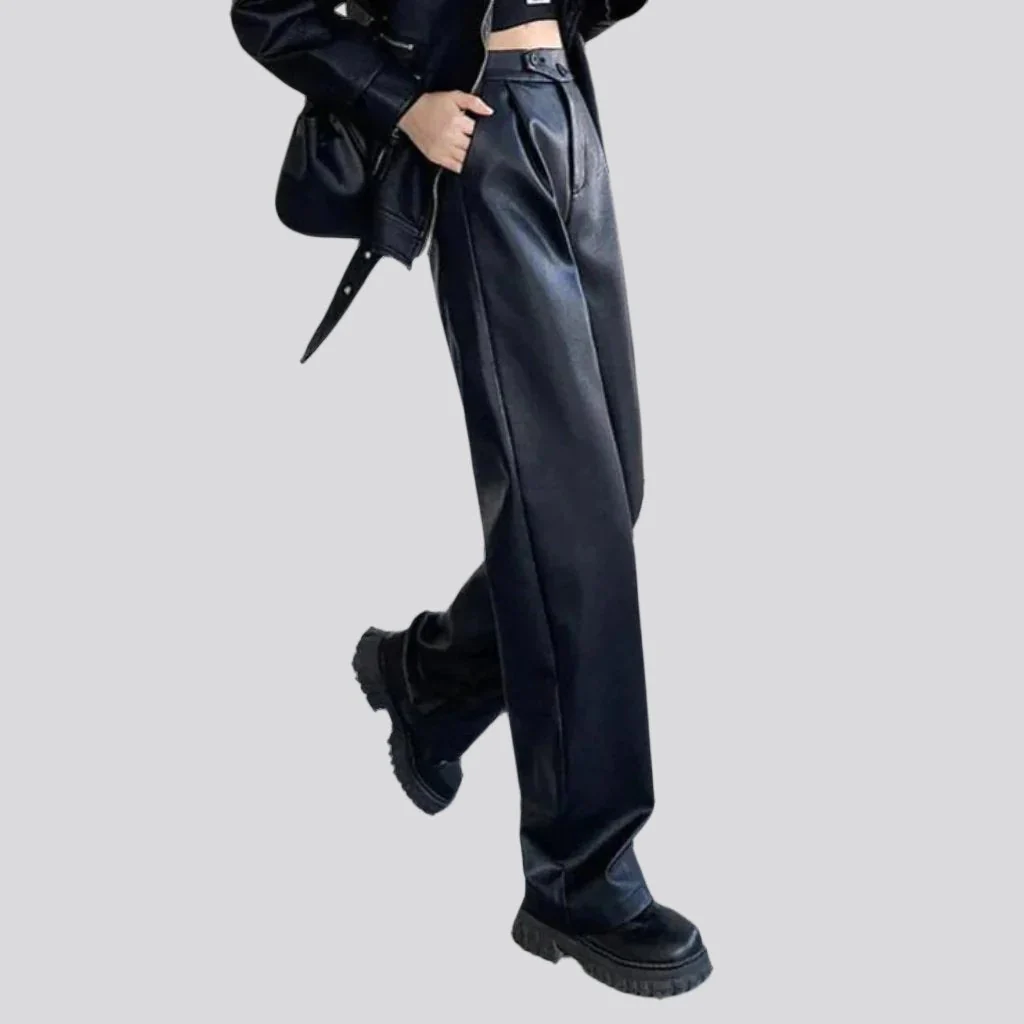 Y2k pleated-waistline women's denim pants - Image 5