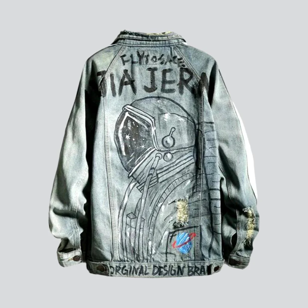 Y2k regular men's denim jacket - Image 3