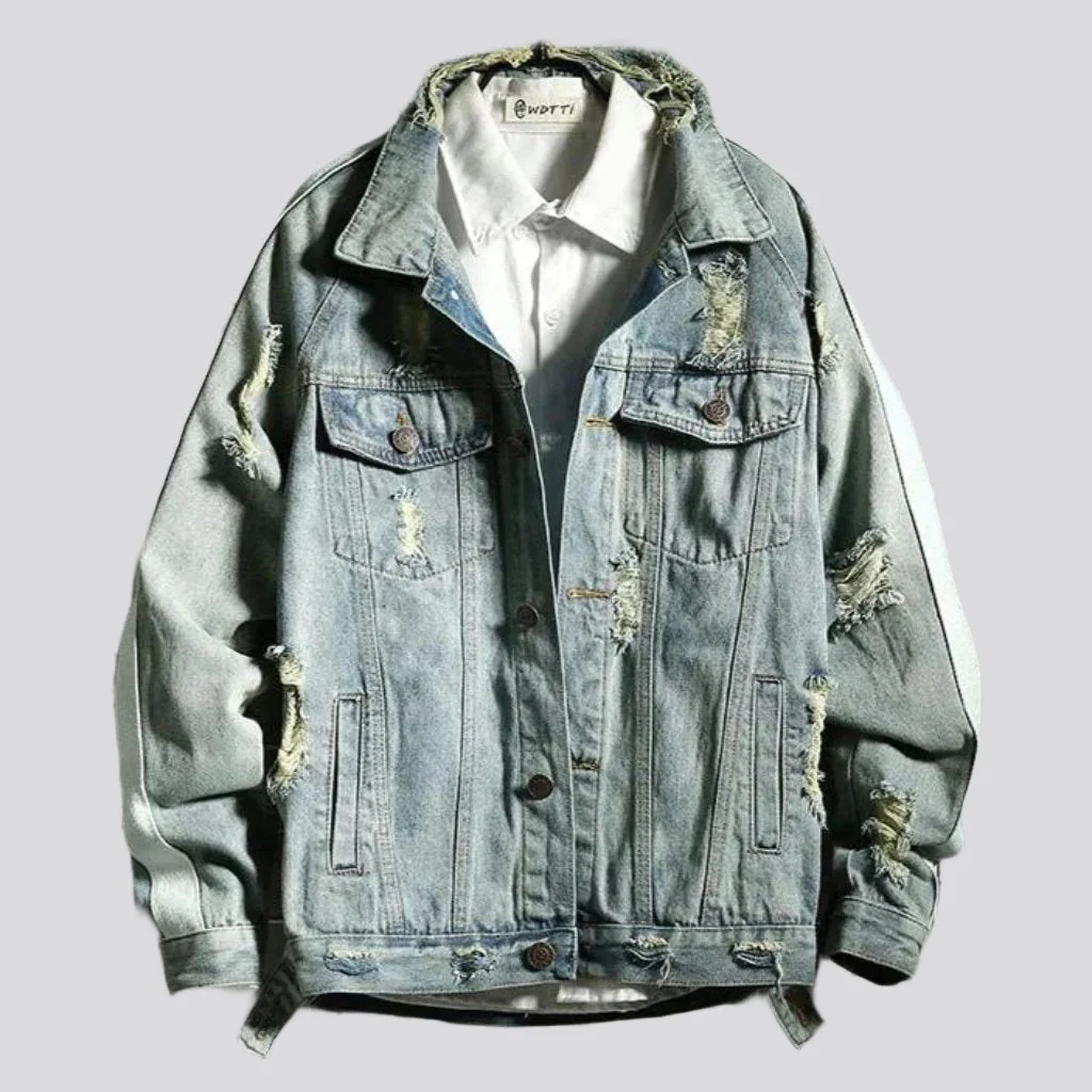 Y2k regular men's denim jacket - Image 4