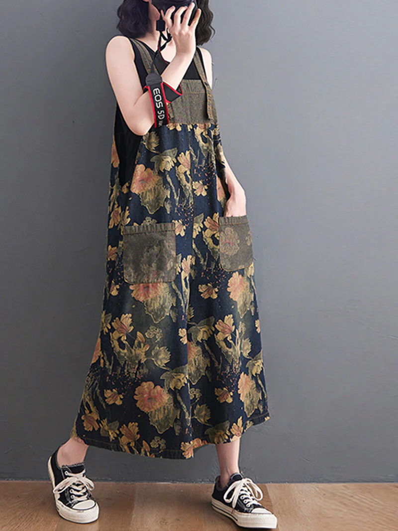 You Still Right Here Denim Overalls Wide-Leg Jumpsuit - Image 11