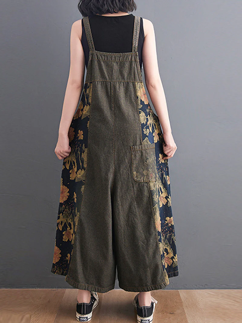 You Still Right Here Denim Overalls Wide-Leg Jumpsuit - Image 4
