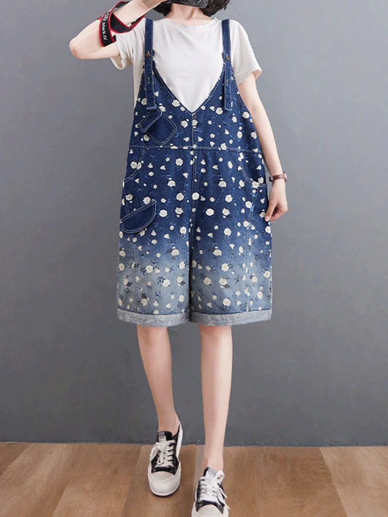 You're Destiny Printed Romper Short Dungarees - Image 2