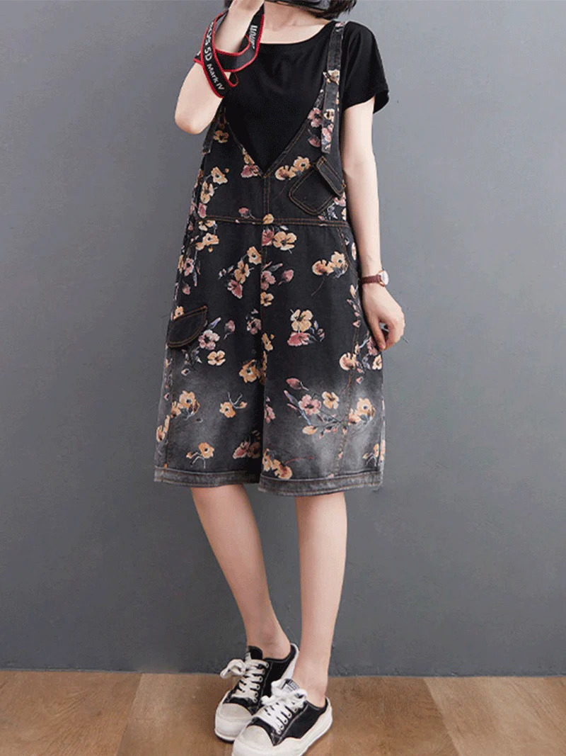 You're Destiny Printed Romper Short Dungarees - Image 6