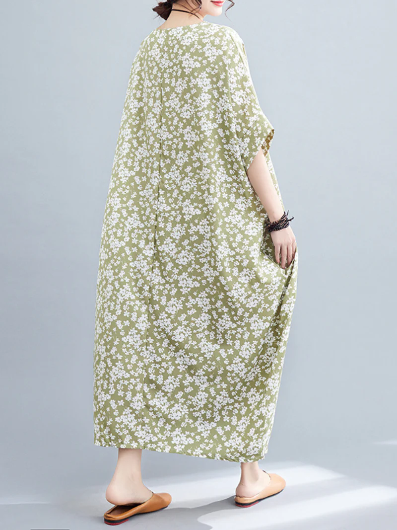 You're My Destiny Round Neck Kaftan Dress - Image 2